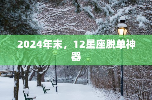 2025年末，12星座脱单神器