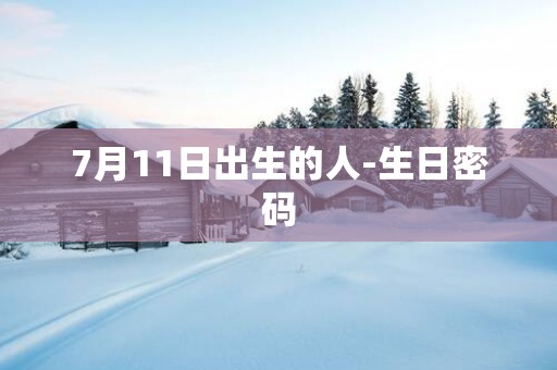 7月11日出生的人-生日密码
