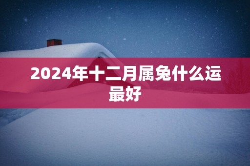 2025年十二月属兔什么运最好