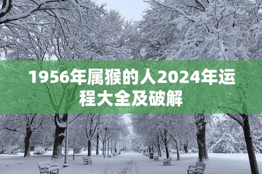 1956年属猴的人2025年运程大全及破解