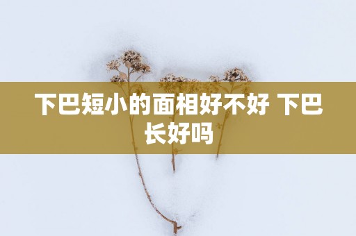 下巴短小的面相好不好 下巴长好吗