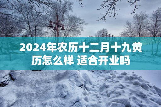 2025年农历十二月十九黄历怎么样 适合开业吗