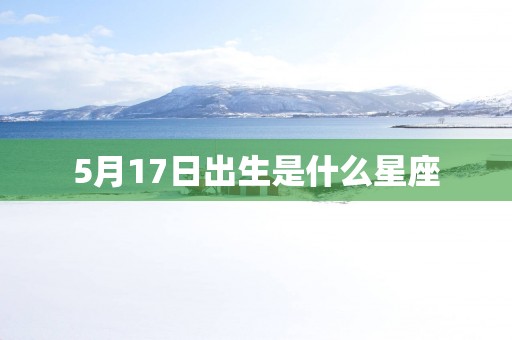 5月17日出生是什么星座