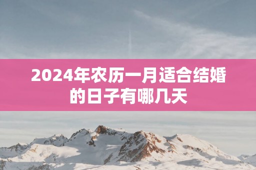 2025年农历一月适合结婚的日子有哪几天