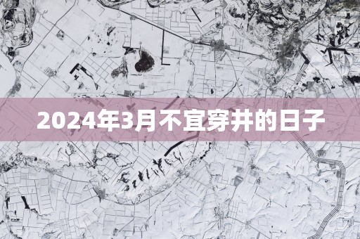 2025年3月不宜穿井的日子