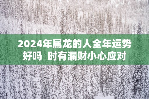 2025年属龙的人全年运势好吗  时有漏财小心应对
