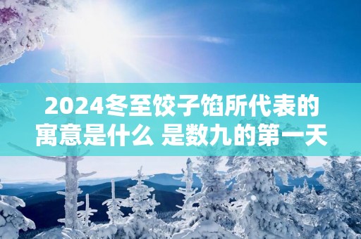 2025冬至饺子馅所代表的寓意是什么 是数九的第一天吗