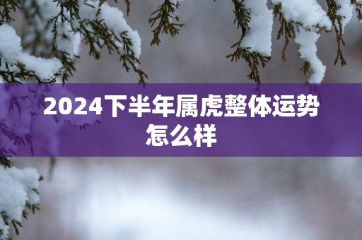 2025下半年属虎整体运势怎么样