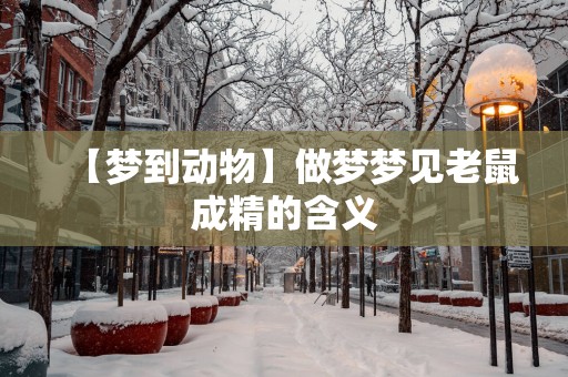【梦到动物】做梦梦见老鼠成精的含义