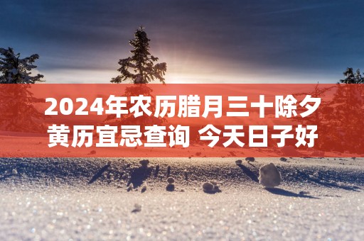 2025年农历腊月三十除夕黄历宜忌查询 今天日子好吗