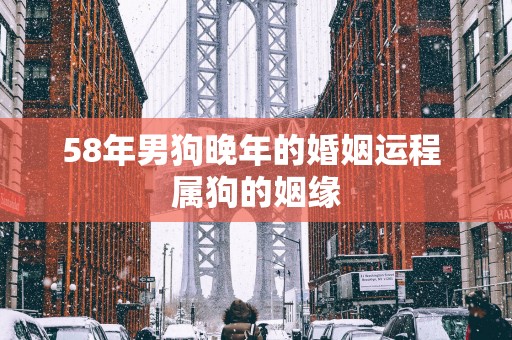 58年男狗晚年的婚姻运程 属狗的姻缘