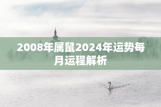2008年属鼠2025年运势每月运程解析