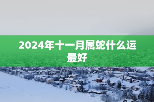 2025年十一月属蛇什么运最好