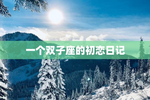 一个双子座的初恋日记