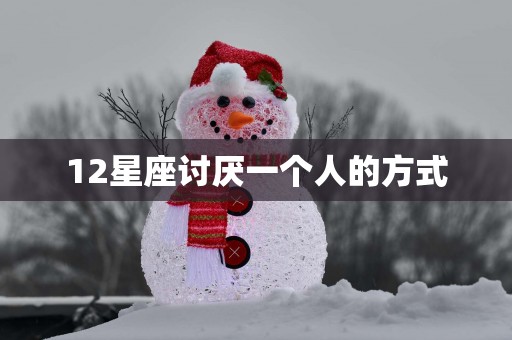 12星座讨厌一个人的方式