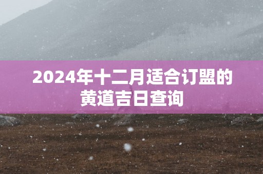 2025年十二月适合订盟的黄道吉日查询