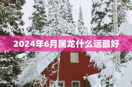 2025年6月属龙什么运最好