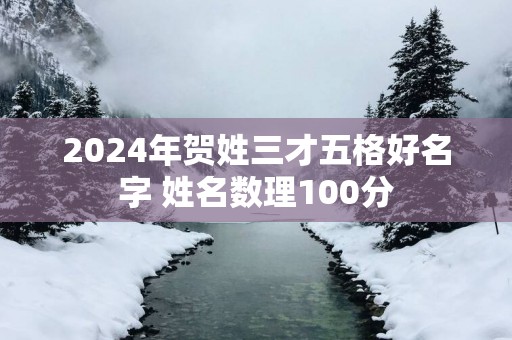 2024年贺姓三才五格好名字 姓名数理100分