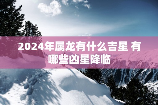 2025年属龙有什么吉星 有哪些凶星降临