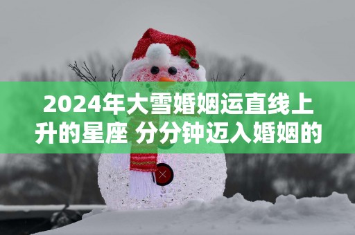 2025年大雪婚姻运直线上升的星座 分分钟迈入婚姻的殿堂