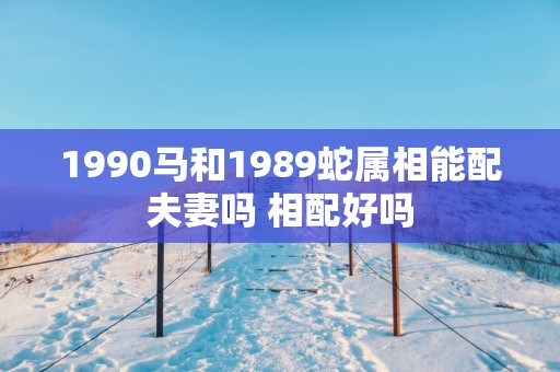 1990马和1989蛇属相能配夫妻吗 相配好吗