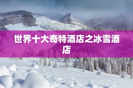 世界十大奇特酒店之冰雪酒店
