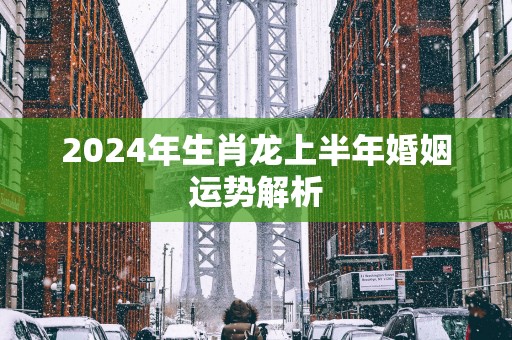 2025年生肖龙上半年婚姻运势解析