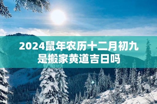 2025蛇年农历十二月初九是搬家黄道吉日吗