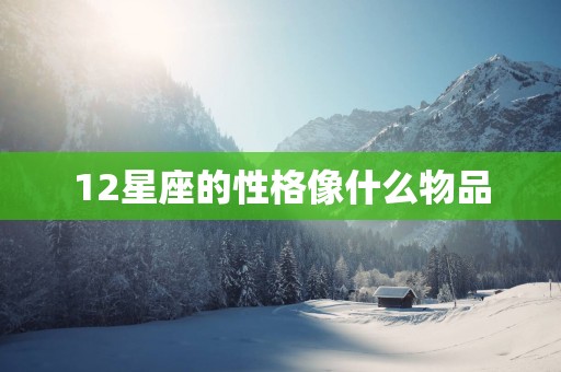 12星座的性格像什么物品