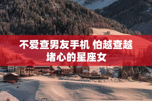 不爱查男友手机 怕越查越堵心的星座女