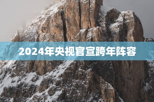 2025年央视官宣跨年阵容