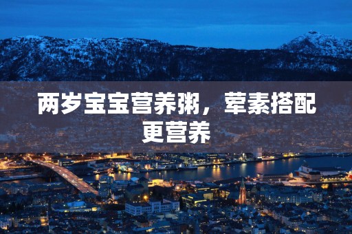两岁宝宝营养粥，荤素搭配更营养