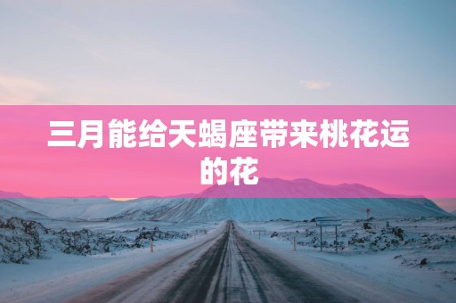三月能给天蝎座带来桃花运的花