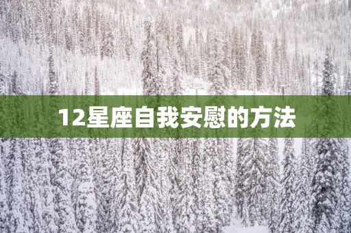 12星座自我安慰的方法