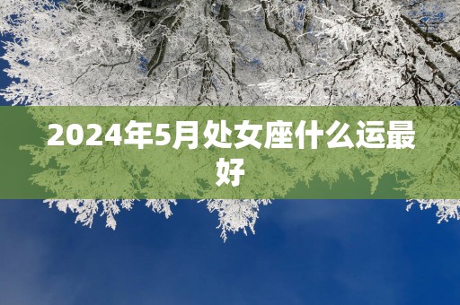 2025年5月处女座什么运最好
