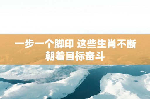 一步一个脚印 这些生肖不断朝着目标奋斗