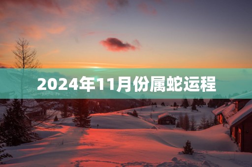 2025年11月份属蛇运程