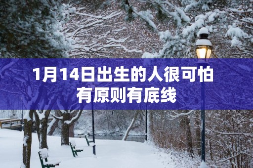 1月14日出生的人很可怕  有原则有底线