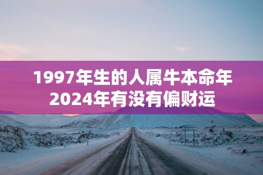 1997年生的人属牛本命年2025年有没有偏财运