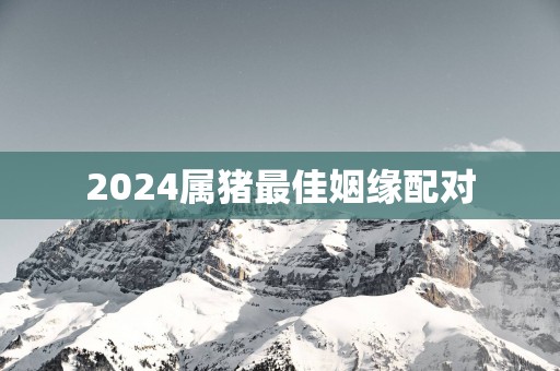 2025属猪最佳姻缘配对