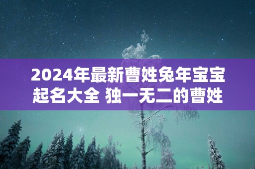 2025年最新曹姓蛇年宝宝起名大全 独一无二的曹姓名字