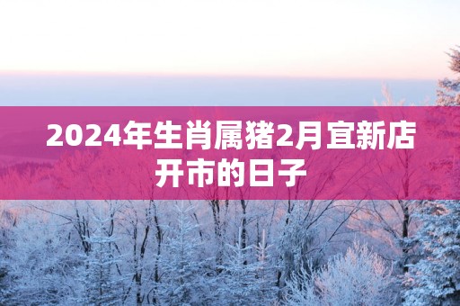 2025年生肖属猪2月宜新店开市的日子
