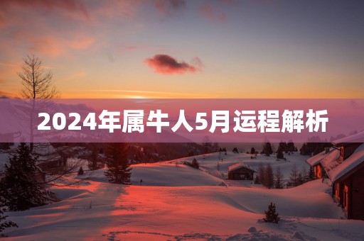 2025年属牛人5月运程解析