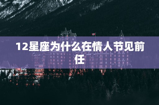 12星座为什么在情人节见前任