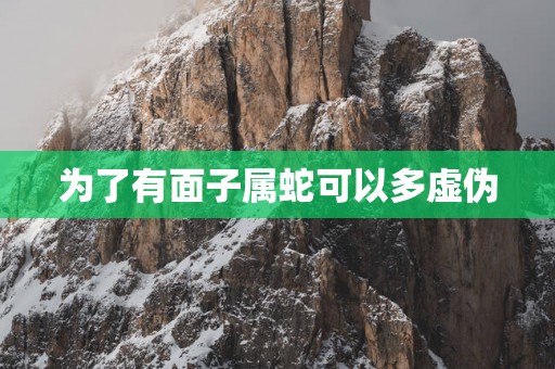 为了有面子属蛇可以多虚伪