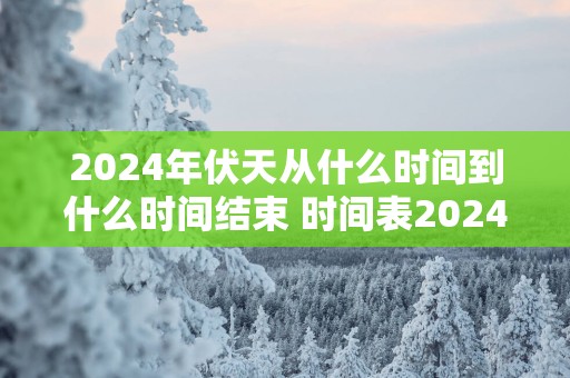 2025年伏天从什么时间到什么时间结束 时间表2025