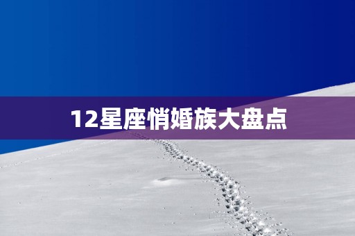 12星座悄婚族大盘点