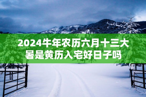 2025蛇年农历六月十三大暑是黄历入宅好日子吗