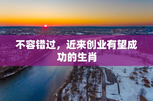 不容错过，近来创业有望成功的生肖