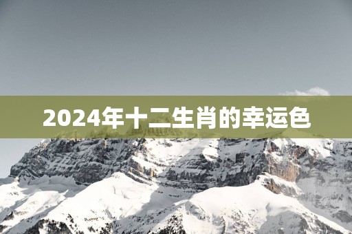 2025年十二生肖的幸运色